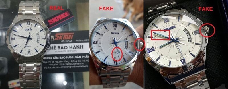 skmei fake vs original